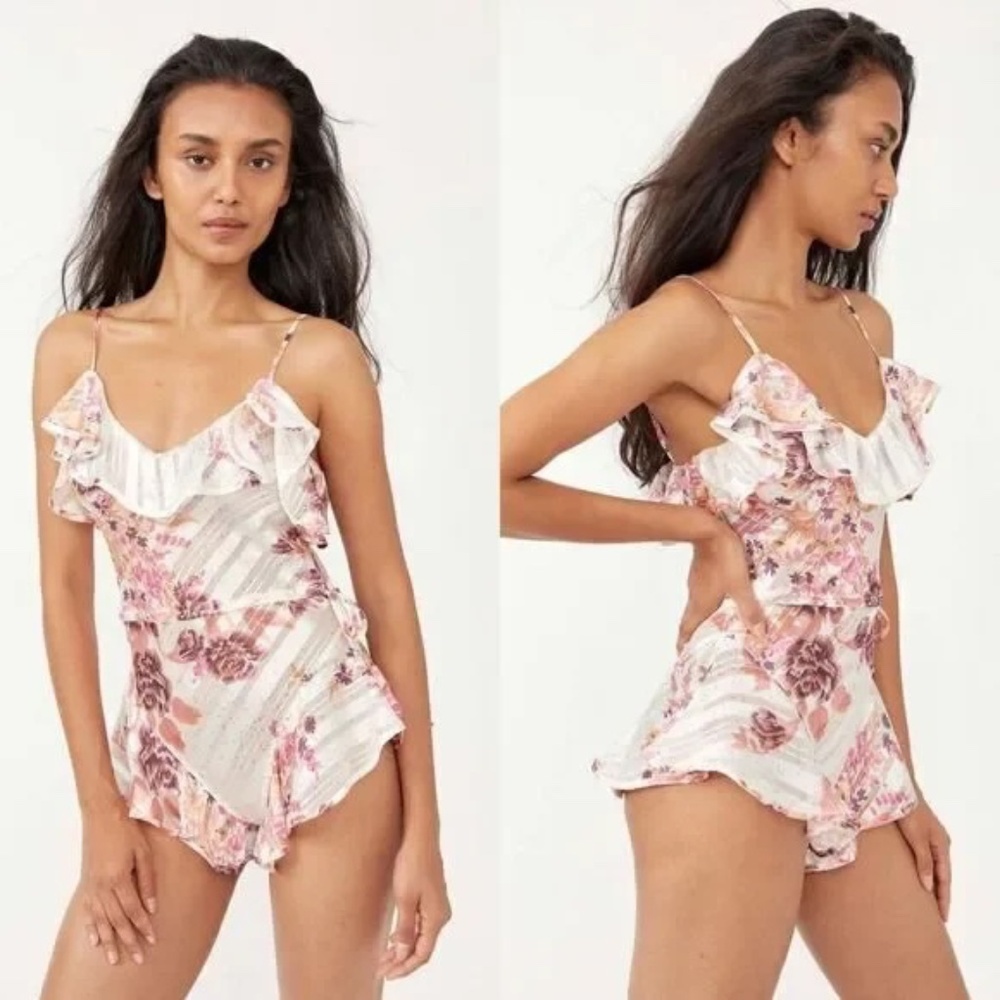 FREE PEOPLE Hold Me Closer Teddy in Ivory Combo Size S